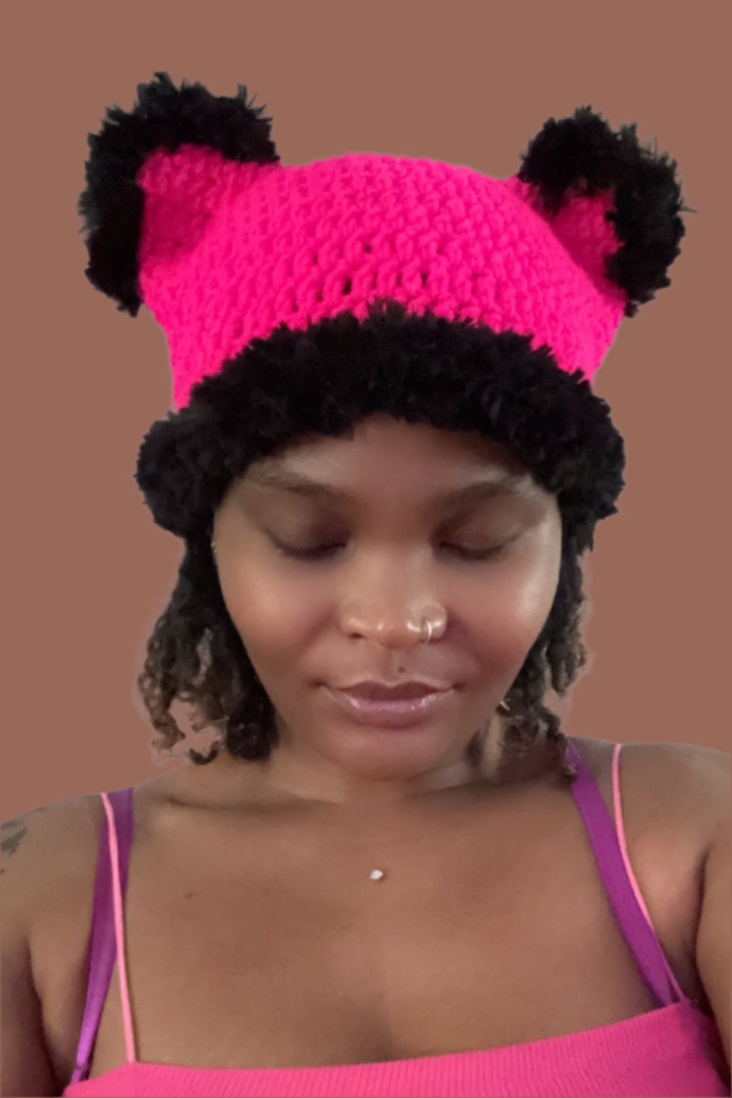 Faux Fur Cat Ear Beanie