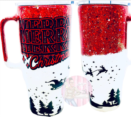 Merry Christmas 24oz Curve Tumbler