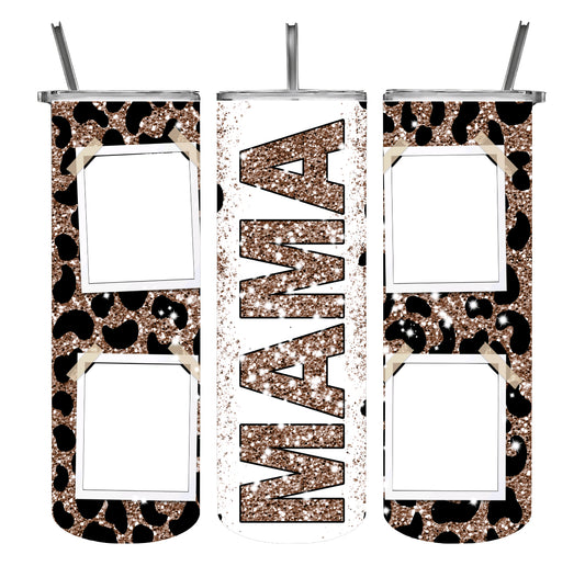 Leopard Print Mama 20oz Custom Tumbler