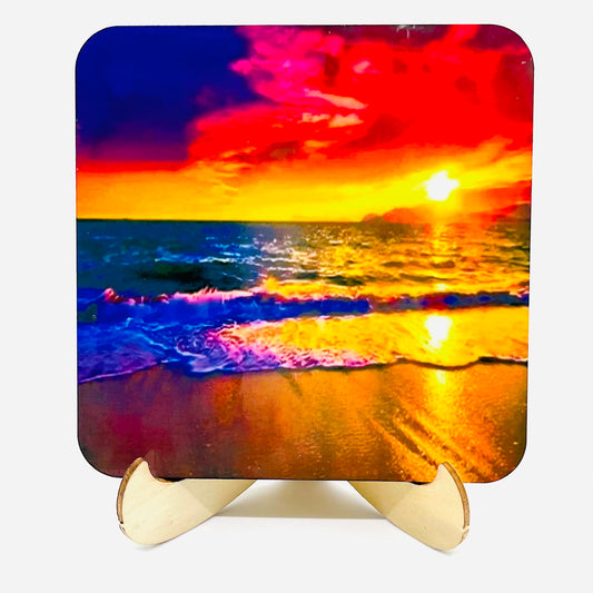 Beach Sunset Square Coaster