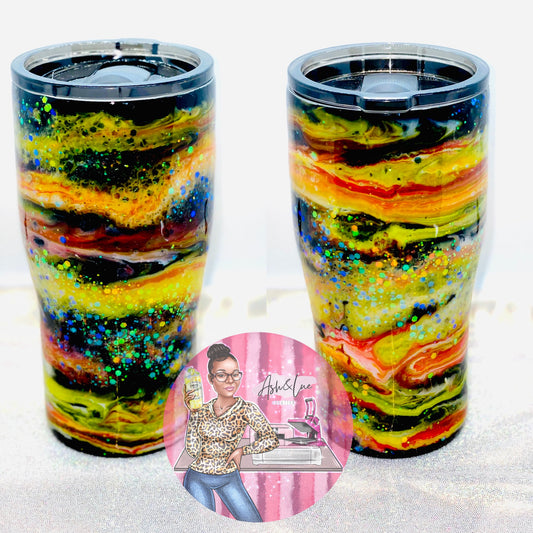 Yellow Swirl Tumbler