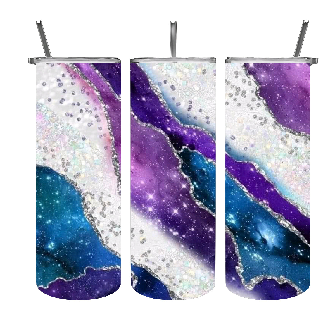 Purple & Blue Sparkle 20oz Tumbler